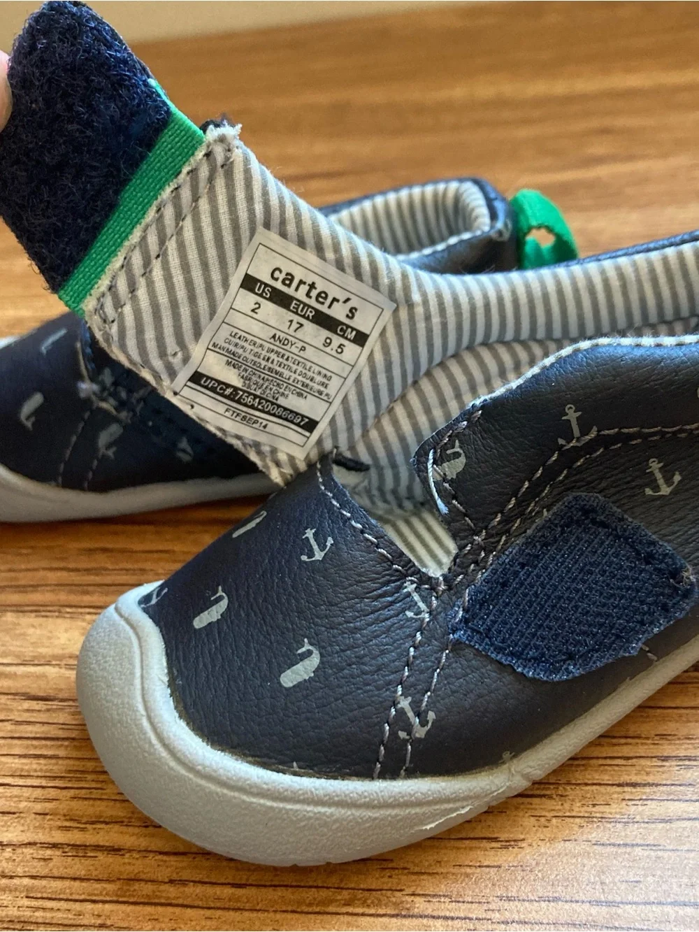 5/$15 Carter’s Baby/Toddler Navy Anchor Slip-On Shoes 2